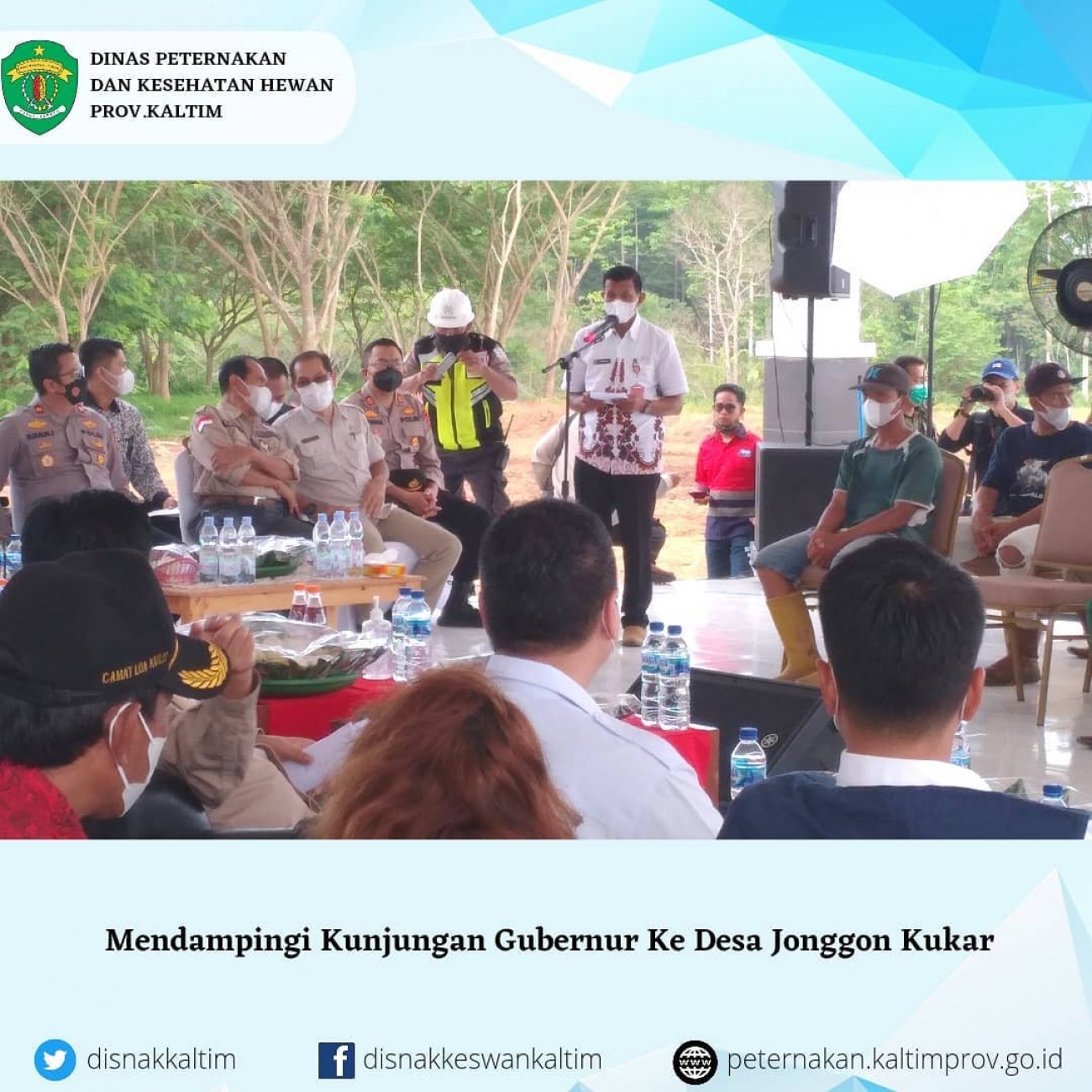 Kunjungan Gubernur di Desa Jonggon Jaya Kab. Kutai Kartanegara