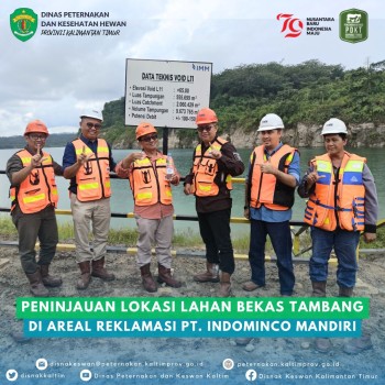 Peninjauan Lokasi Lahan Bekas Tambang di Areal Reklamasi PT.Indominco Mandiri