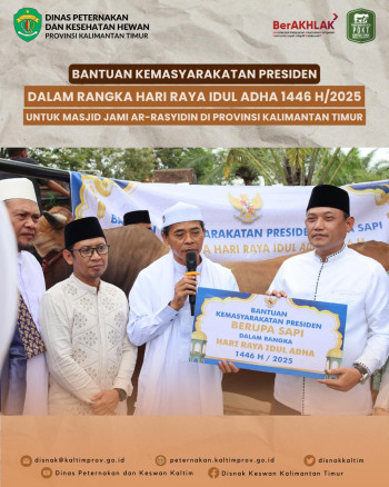 Bantuan Kemasyarakatan Presiden dalam rangka Hari Raya Idul Adha 1446 H/2025 untuk Masjid Jami Ar-Rasyidin di Provinsi Kalimantan Timur.
