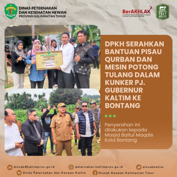 DPKH Serahkan Bantuan Pisau Qurban dan Mesin Potong Tulang Dalam Kunker Pj. Gubernur Kaltim ke Bontang