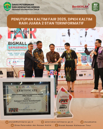 Penutupan Kaltim Fair 2025, DPKH Kaltim Raih Juara 2 Stan Terinformatif