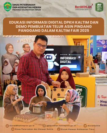Edukasi Informasi Digital DPKH Kaltim dan Demo Pembuatan Telor Asin Pindang Panggang Dalam Kaltim Fair 2025