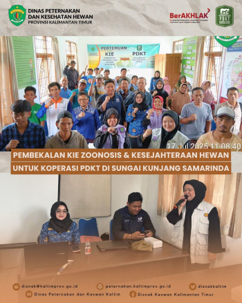 Pembekalan KIE Zoonosis & Kesejahteraan Hewan Untuk Koperasi PDKT di Sungai Kunjang Samarinda