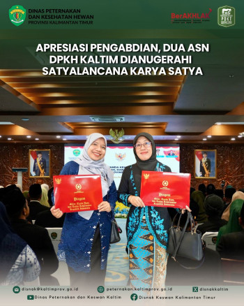 Apresiasi Pengabdian, Dua ASN DPKH Kaltim Dianugerahi Satyalancana