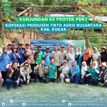 Kunjungan ke Proyek PDKT Koperasi Produsen Tirto Agro Nusantara Kab. Kukar