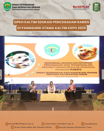 DPKH Kaltim Edukasi Pencegahan Rabies di Panggung Utama Kaltim Expo 2025