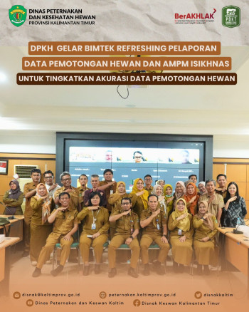 DPKH Gelar BIMTEK Refreshing Pelaporan Data Pemotongan Hewan dan AMPM ISIKHNAS UNTUK TINGKATKAN AKURASI DATA PEMOTONGAN HEWAN
