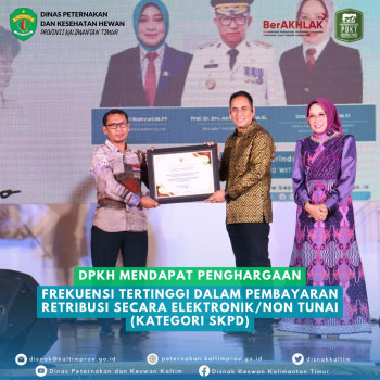 DPKH Mendapat Penghargaan Frekuensi Tertinggi Dalam Pembayaran Retribusi Secara Elektronik / Non Tunai (Kategori SKPD)