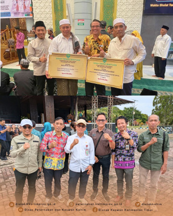 Penyerahan Bantuan Peternakan di Kutai Barat Dalam Rangka Safari Ramadan Pemprov Kaltim 1446 Hijriah
