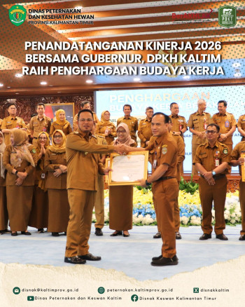 Penandatanganan Kinerja 2026 Bersama Gubernur, DPKH Kaltim Raih Penghargaan Budaya Kerja
