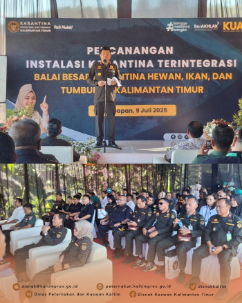 Kepala DPKH Kaltim Hadiri Pencanangan Instalasi Karantina Terintegrasi Oleh BBKHIT Kaltim