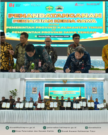 Pemprov Kaltim dan Jateng Perkuat Sinergi, DPKH Tandatangani Kerja Sama Perkembangan Sektor Peternakan dan Kesehatan Hewan