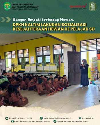 Bangun Empati Terhadap Hewan, DPKH Kaltim Lakukan Sosialisasi Kesejahteraan Hewan ke Pelajar SD