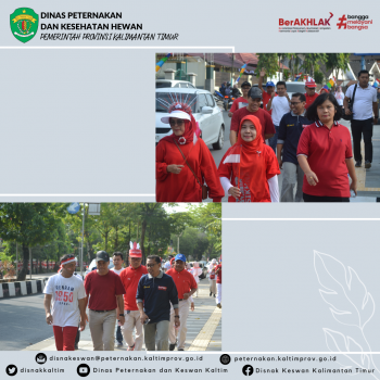 DPKH Prov. Kaltim Menyelenggarakan Jalan Santai Dalam Rangka Memeriahkan HUT Ke 78 Republik Indonesia.
