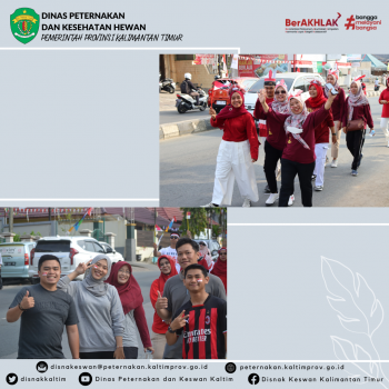 DPKH Prov. Kaltim Menyelenggarakan Jalan Santai Dalam Rangka Memeriahkan HUT Ke 78 Republik Indonesia.