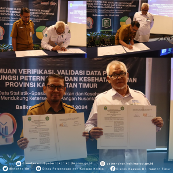 Pertemuan Verifikasi, Validasi, Data Pokok dan Data Fungsi Peternakan dan Kesehatan Hewan Provinsi Kalimantan Timur