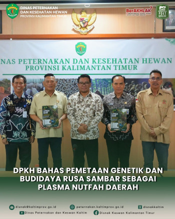 DPKH Kaltim Bahas Pemetaan Genetik dan Pengembangan Budidaya Rusa Sambar sebagai Plasma Nutfah Daerah