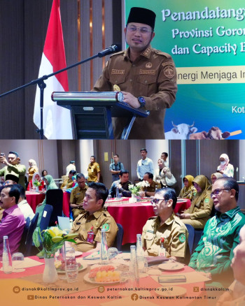 Pemprov Kaltim dan Pemprov Gorontalo Tanda TanganI Kerja Sama Pengembangan Sektor Peternakan dan Kesehatan Hewan