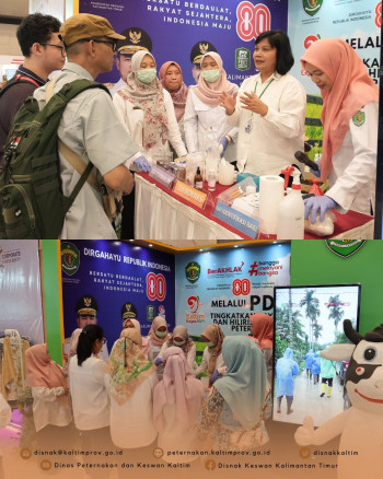 DPKH Lakukan Demo Pengujian dan Pelayanan Gratis Uji Sampel Pangan Asal Hewan (PAH) di Kaltim Expo Tahun 2025